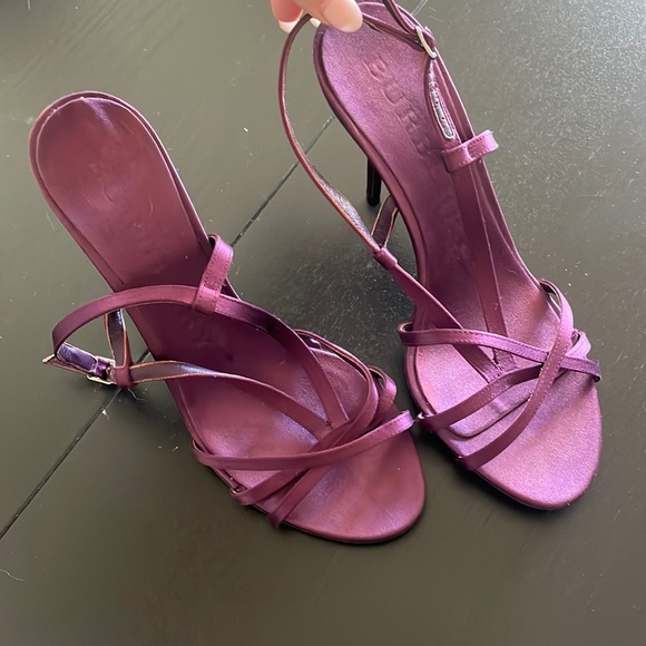 Burberry Heeled Sandals - Size 38 - Purple - Picture 1 of 4